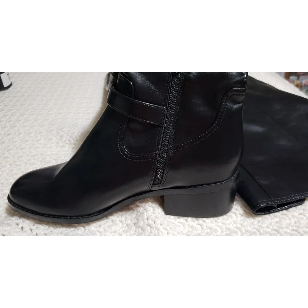New DV Dolce Vita Women's Elyse Over-The-Knee Buckle Block Heel Boot Sz 8